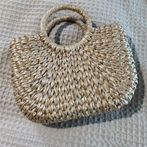 LC Lauren Conrad Cream and Tan Handbag